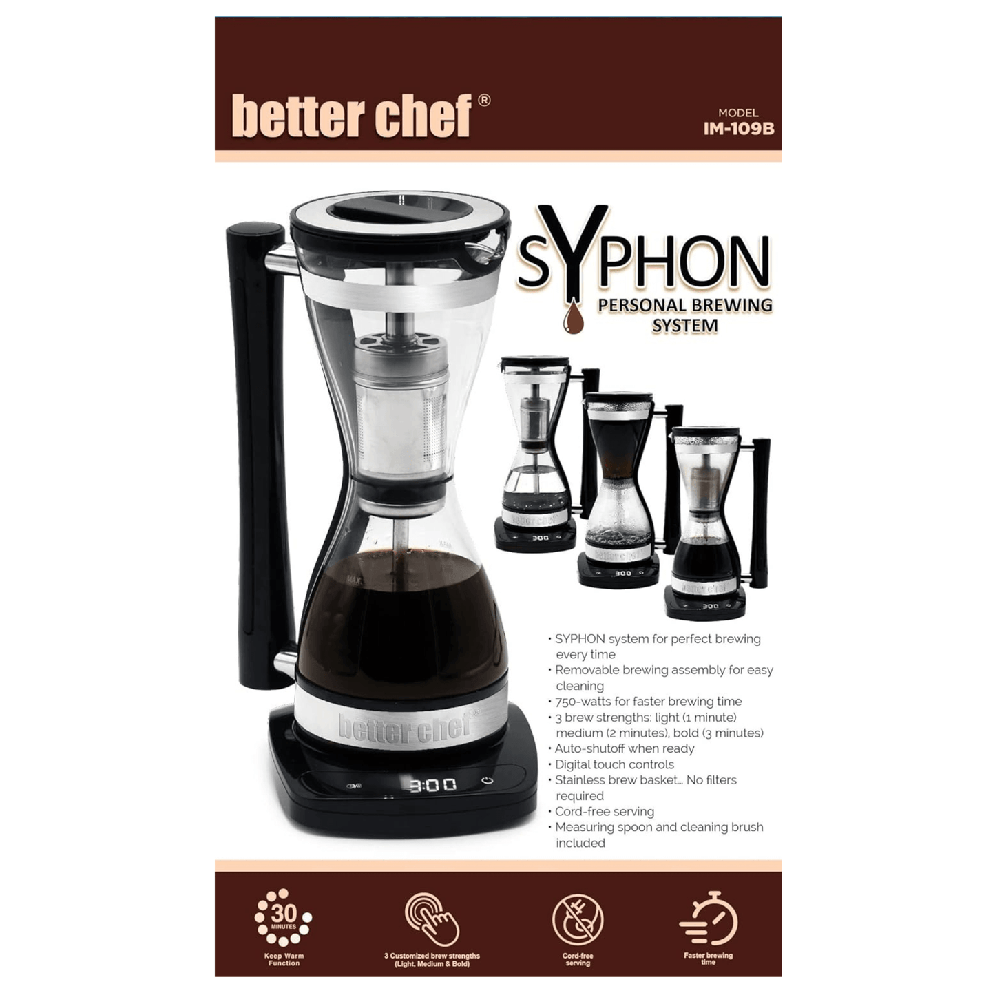 Better Chef Syphon Percolator-Style Personal Coffee Brewing System